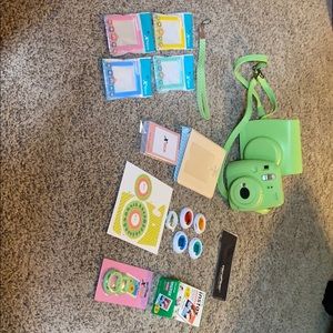 Never used instax camera lime green